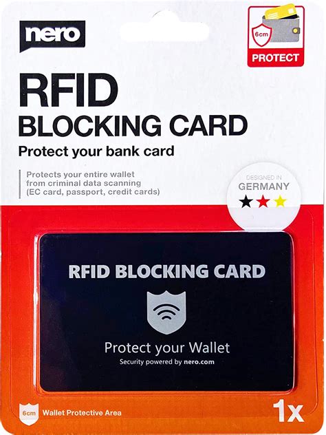 nero rfid blocking card|Nero The original: RFID Blocker Card NFC Protection .